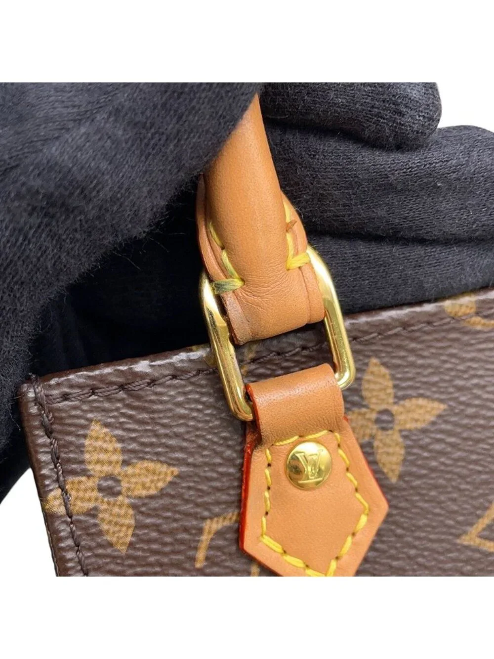 Louis Vuitton Handbag Monogram Petite Sac Plat Mini Bag 2-Way